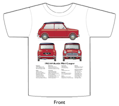 Austin Mini Cooper 1962-64 T-shirt Front